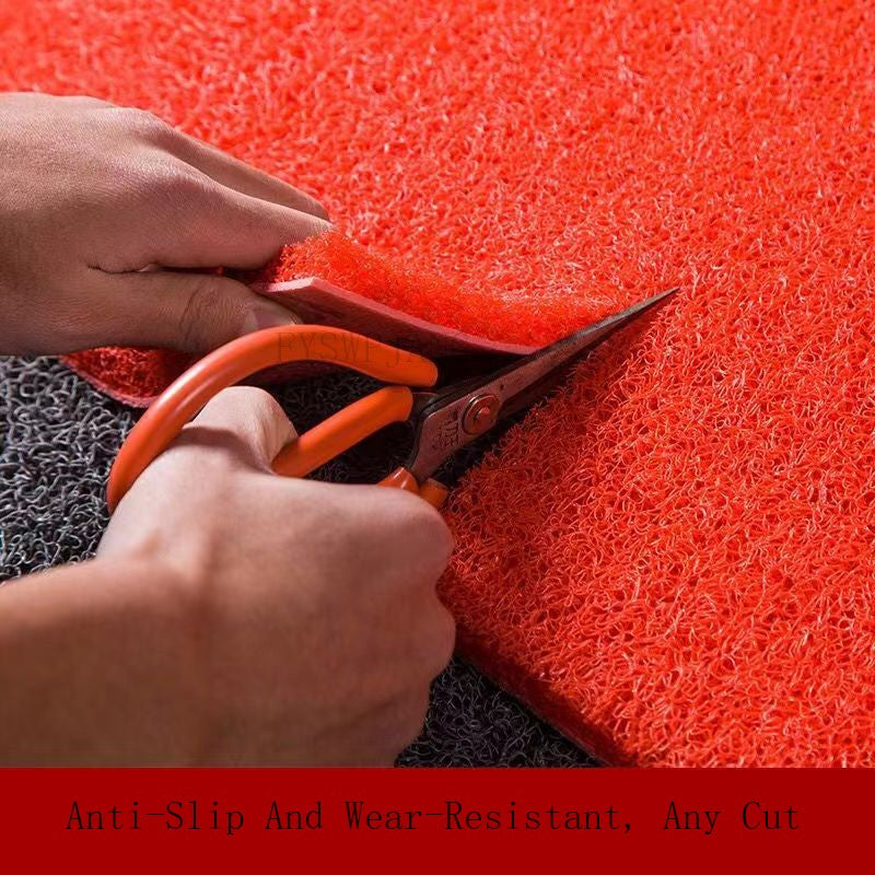 PVC Anti-Slip Mat Entrance Door Floor Mat Waterproof Non-Slip Rubber Bottom Carpet Outdoor Stair Walkway Dust Removal Floor Mat