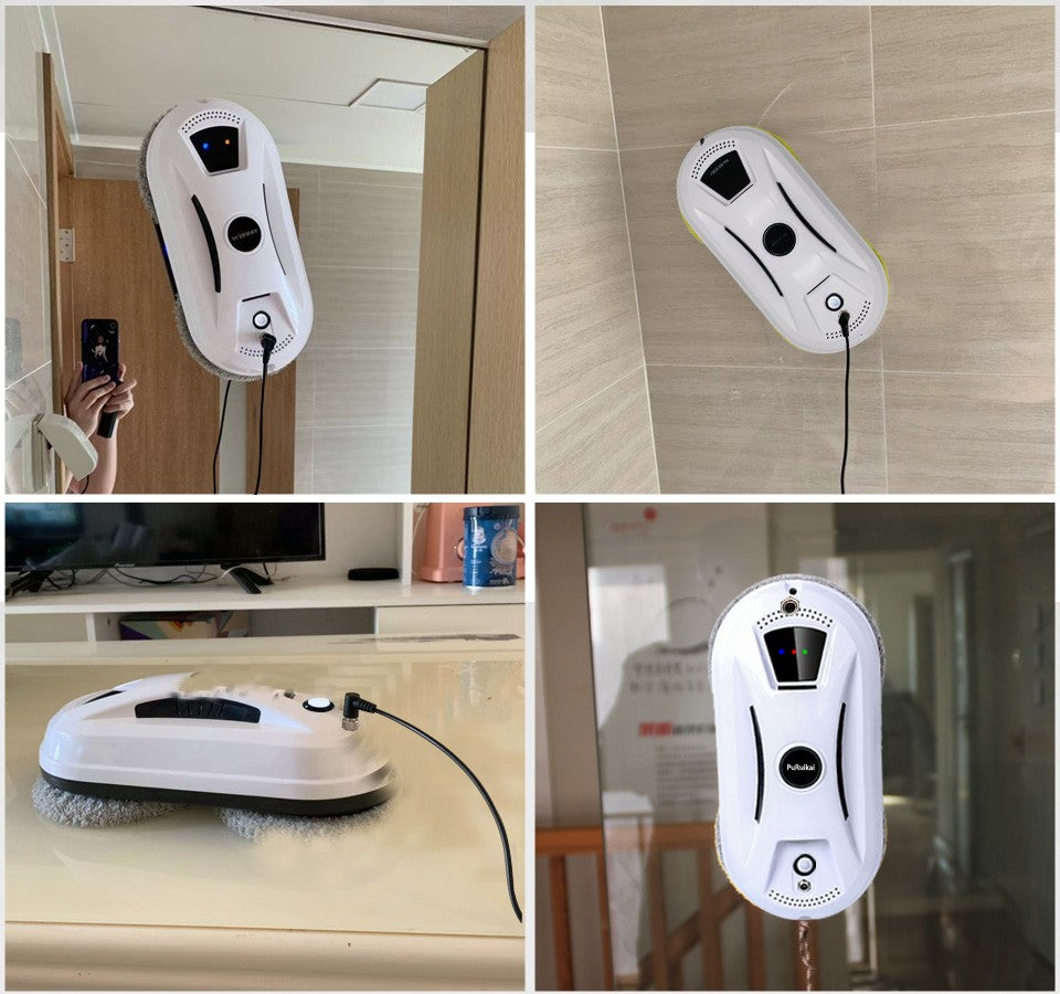 Robô aspirador ultrafino para limpeza de janelas, limpador de vidros elétrico co