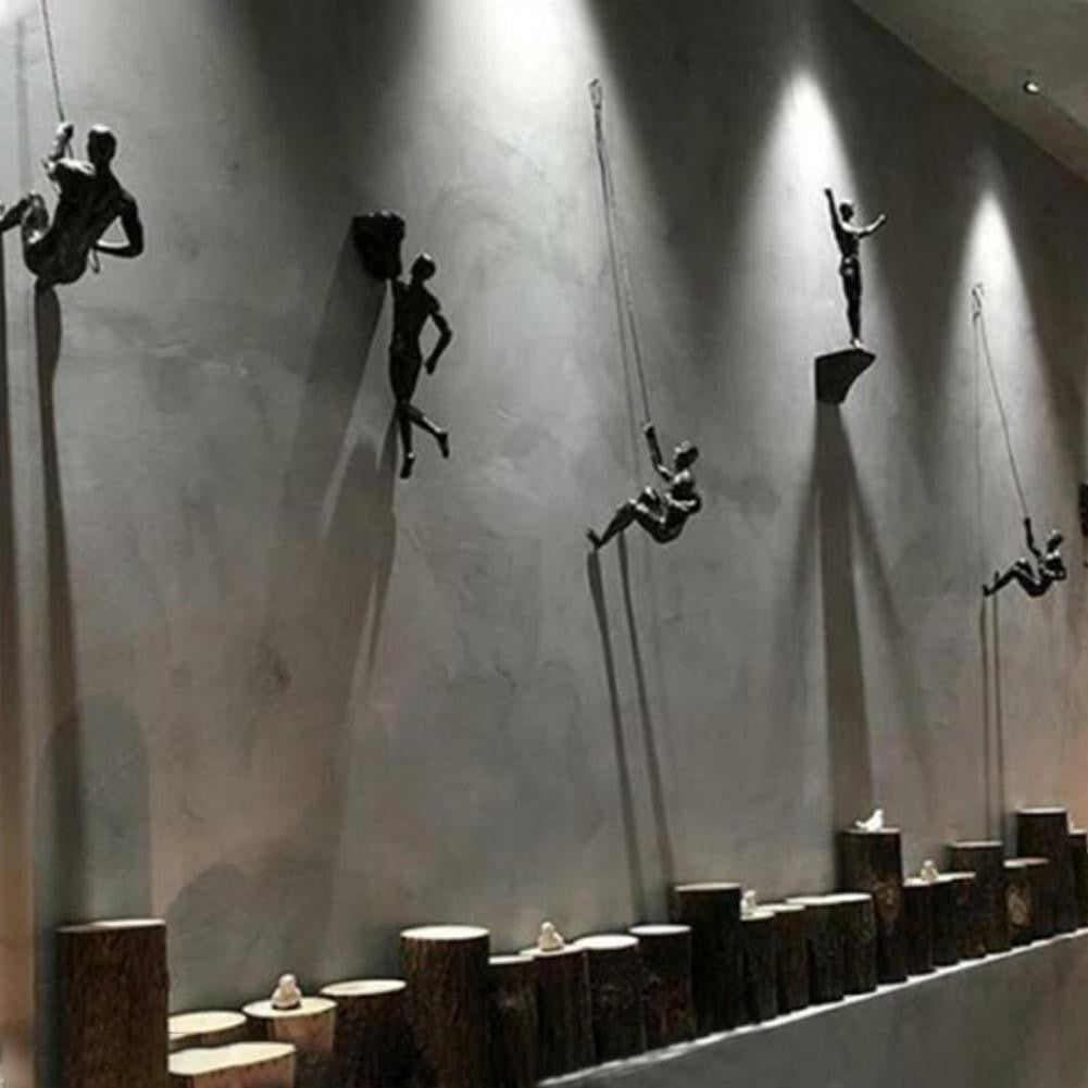 Atleta Escalada Resina Fundo De Parede Pendurado Decoração, Escultura Estátua, F