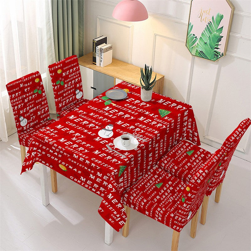 Toalha de mesa de jantar de natal à prova d'água, presentes de natal, capa de ca