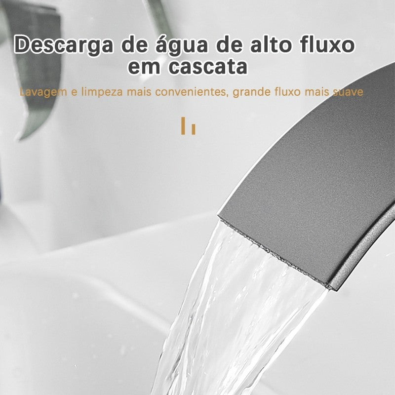 Torneira de Cozinha Moderna Cascata Bico Curvo Dourado Envio Rápido São Paulo