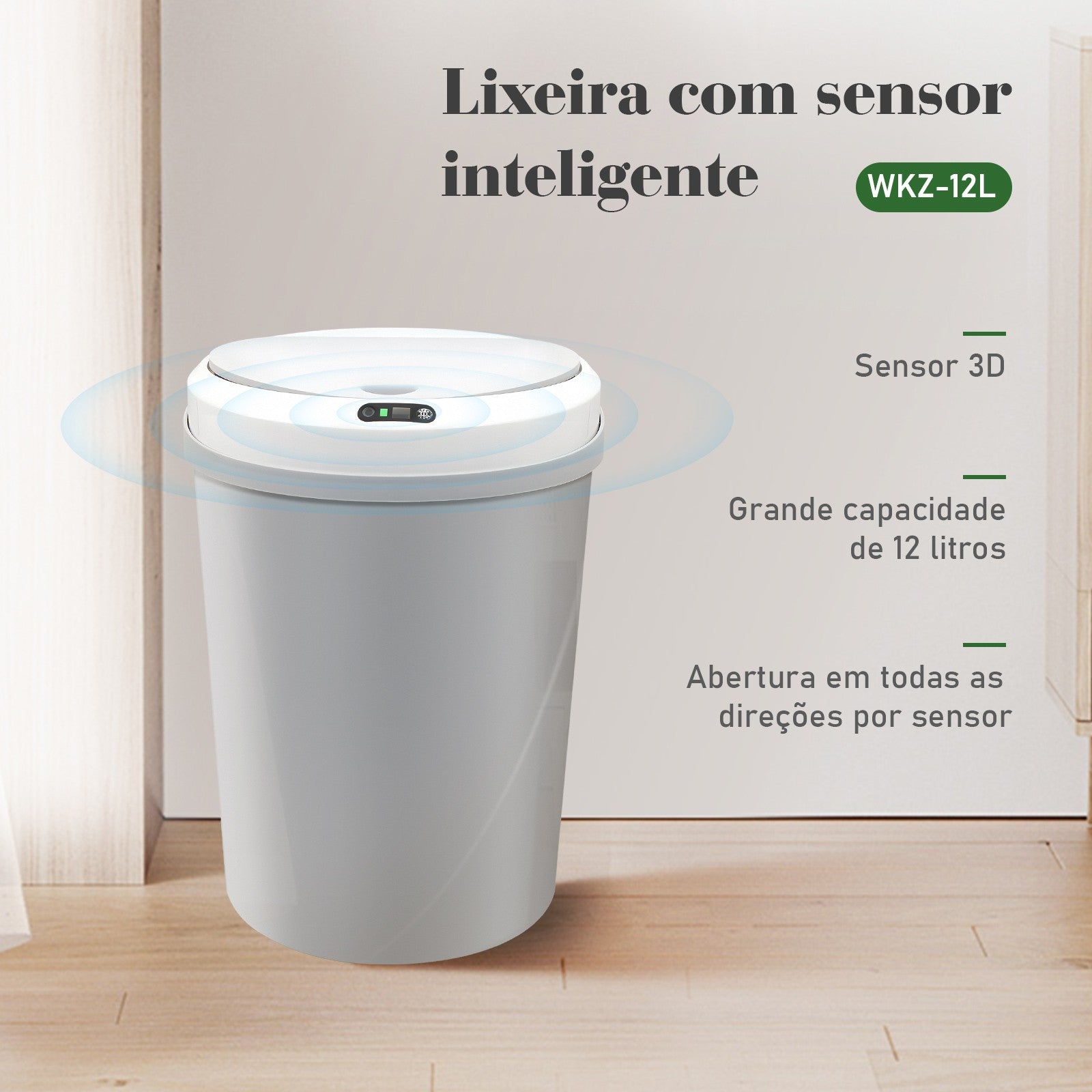 lixeira inteligente,lixeira sensor automático,lixeira banheiro,lixeira inteligen