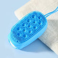 Escova de Silicone Dupla Face para Esfoliação, Massageador Corporal Macio para B