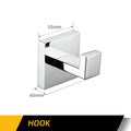 Polido chrome wall-mounted aço inoxidável roupas gancho suporte de papel higiêni