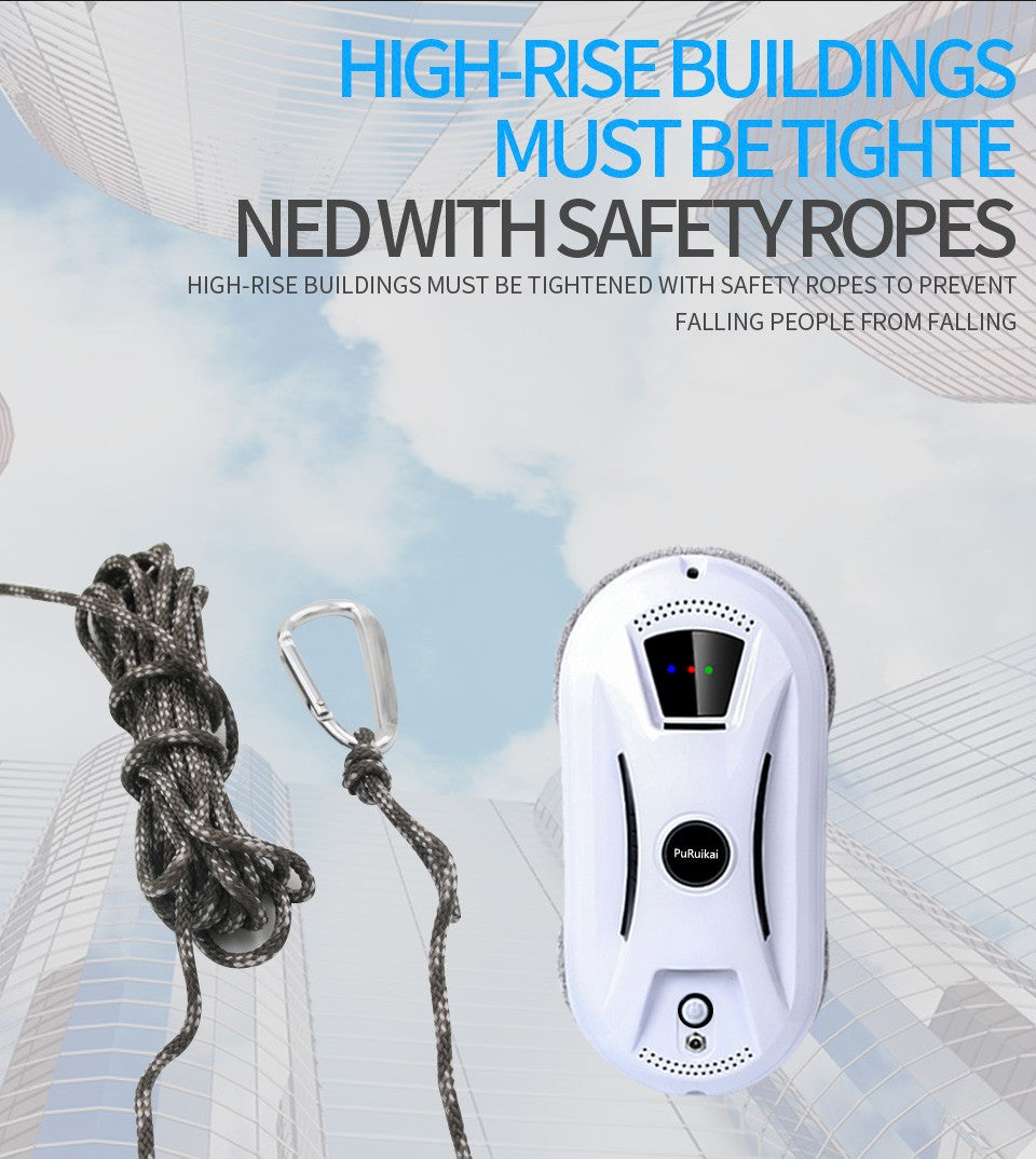 Robô aspirador ultrafino para limpeza de janelas, limpador de vidros elétrico co