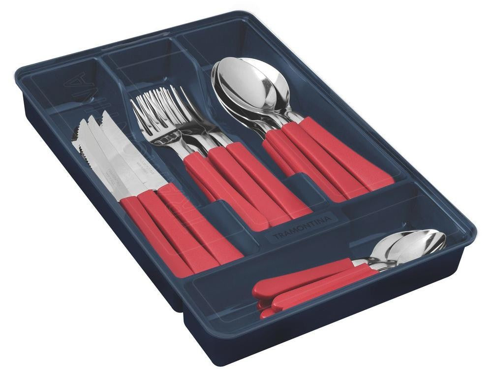 Faqueiro Tramontina Inox Leme com Gaveteiro 24 Peças