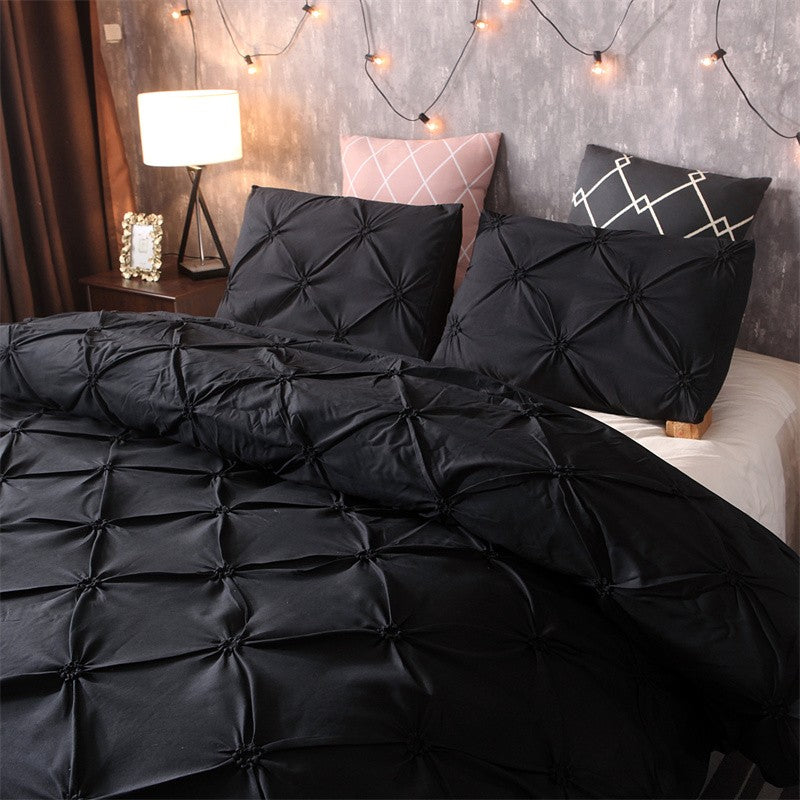 Conjunto Queen Comfort de 3 peças, cama cinza em uma bolsa, conjunto de edredom