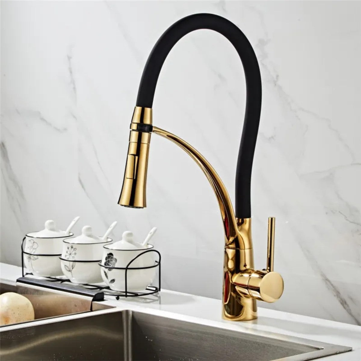 Amg Group Torneira Monocomando Para Cozinha Gourmet Fria Pull Down