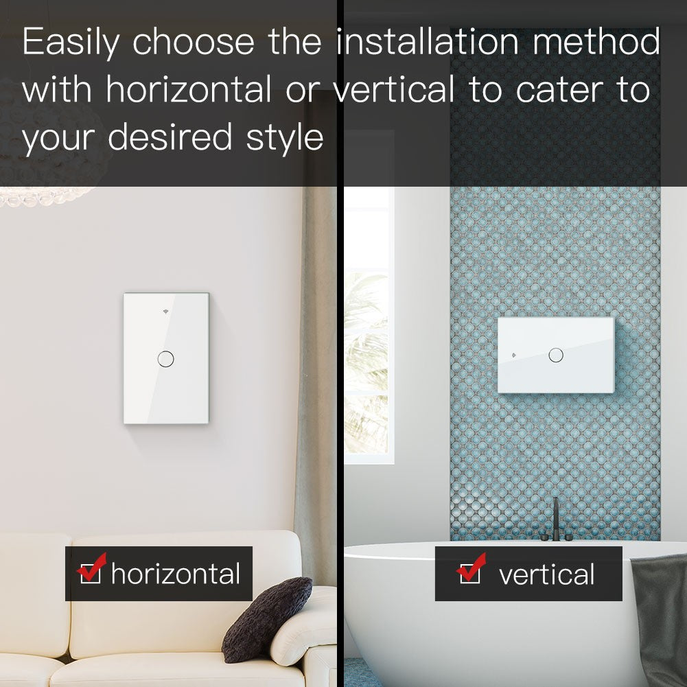 Novo interruptor de luz inteligente wi-fi rf433 sem fio neutro único fogo vida i