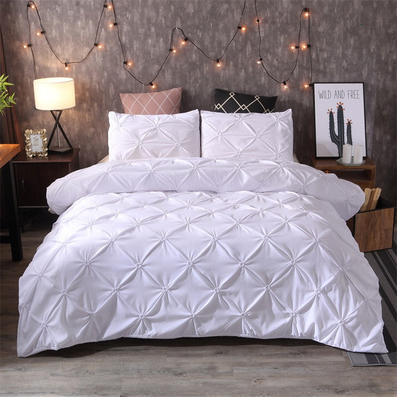 Conjunto Queen Comfort de 3 peças, cama cinza em uma bolsa, conjunto de edredom