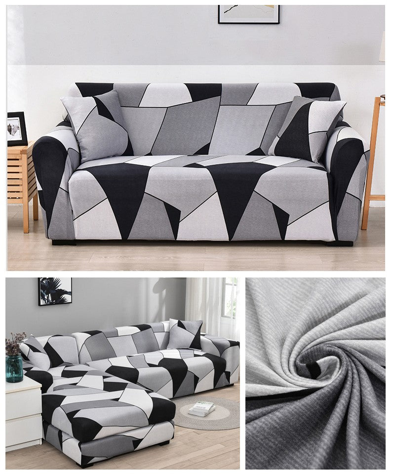 Capa de Sofá Elástica Coolazy em Estampa Xadrez para Sala de Estar, Capa para So