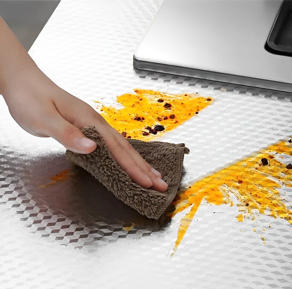 Papel de parede 3D de alumínio adesivo impermeável anti óleo para armário Cozinh