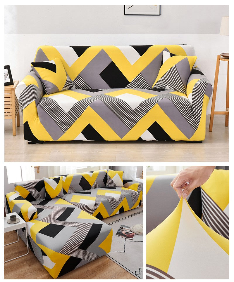 Capa de Sofá Elástica Coolazy em Estampa Xadrez para Sala de Estar, Capa para So
