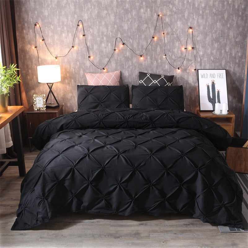 Conjunto Queen Comfort de 3 peças, cama cinza em uma bolsa, conjunto de edredom