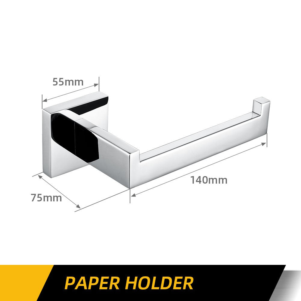 Polido chrome wall-mounted aço inoxidável roupas gancho suporte de papel higiêni