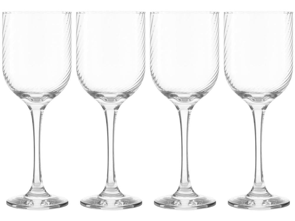 Jogo de Taças para Vinho de Vidro 400ml 4 peças Nadir Fiore