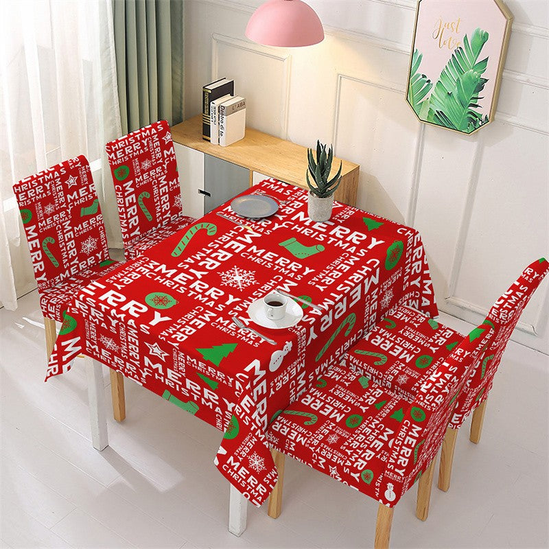 Toalha de mesa de jantar de natal à prova d'água, presentes de natal, capa de ca