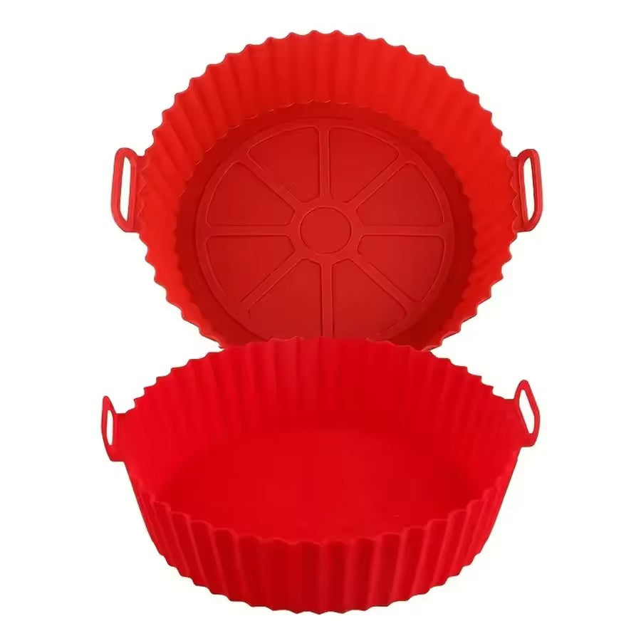 Cesto de Silicone Reutilizável para Airfryer, Bandeja de Silicone para Assar, Mo