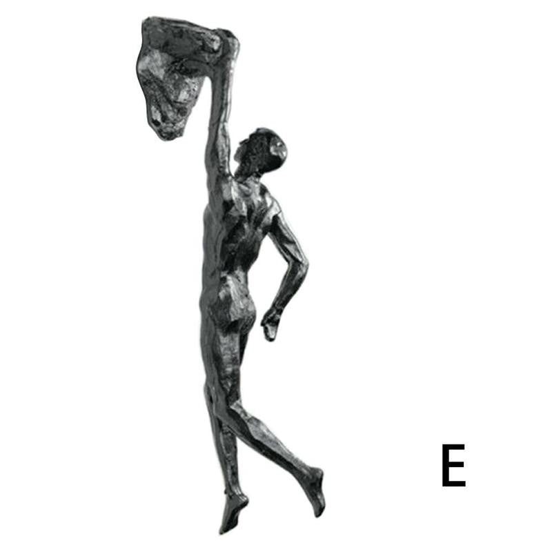 Atleta Escalada Resina Fundo De Parede Pendurado Decoração, Escultura Estátua, F