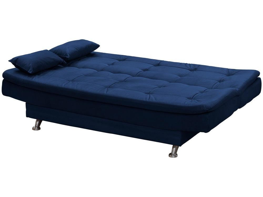 Sofá-cama Casal 3 Lugares Reclinável Veludo Light Matrix Salomé