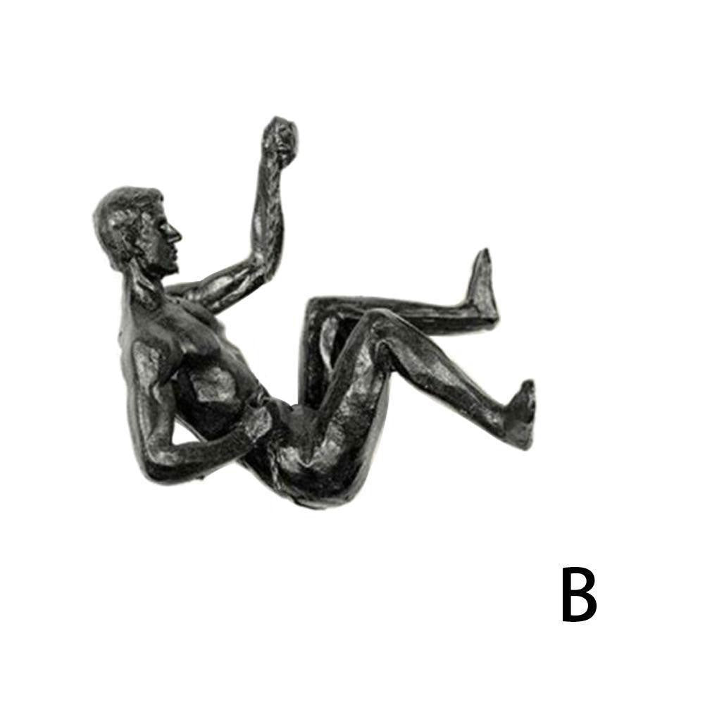 Atleta Escalada Resina Fundo De Parede Pendurado Decoração, Escultura Estátua, F
