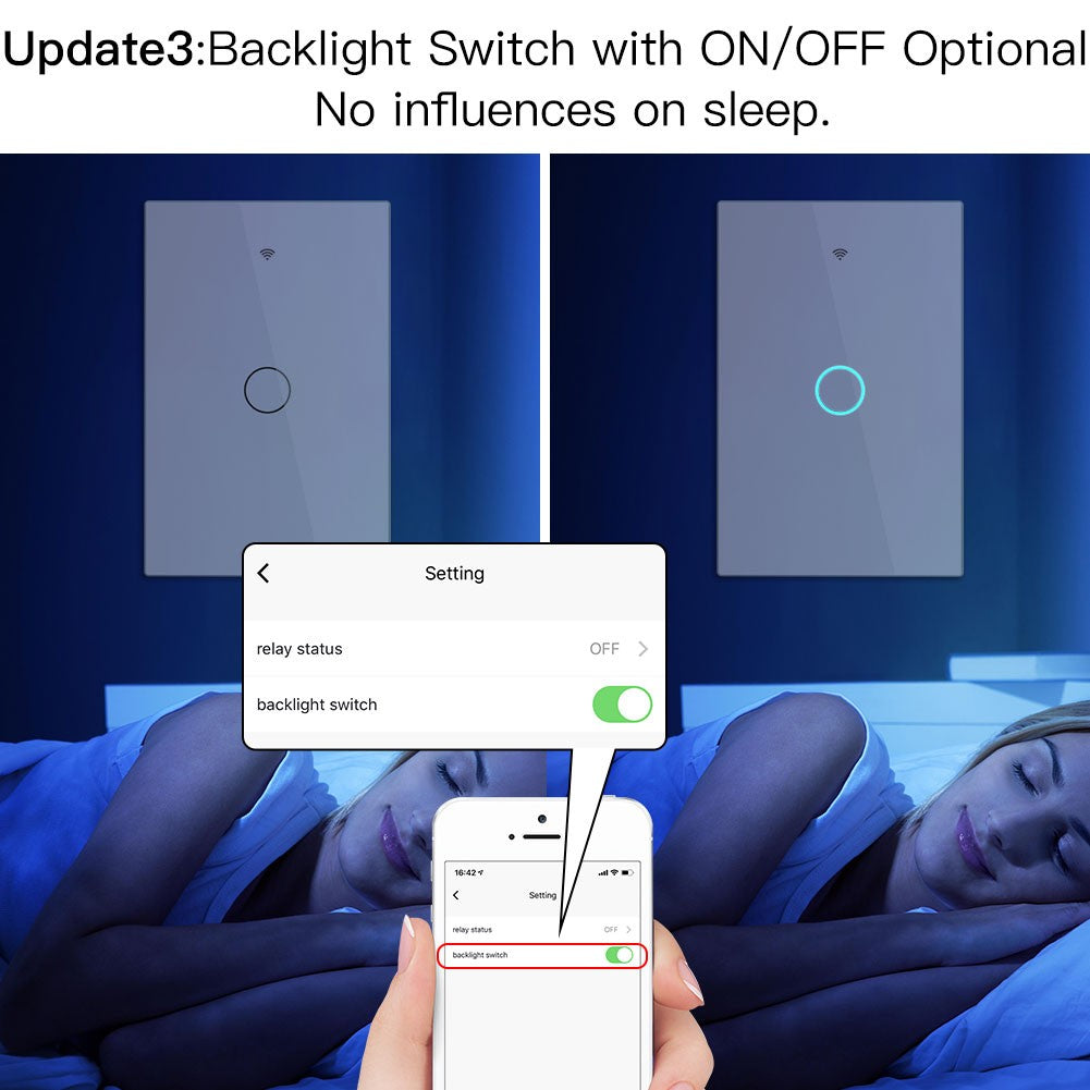 Novo interruptor de luz inteligente wi-fi rf433 sem fio neutro único fogo vida i