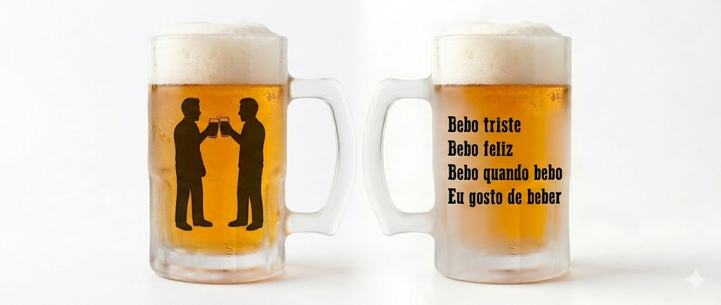 Caneca de chopp - Brinde de bebado e frase