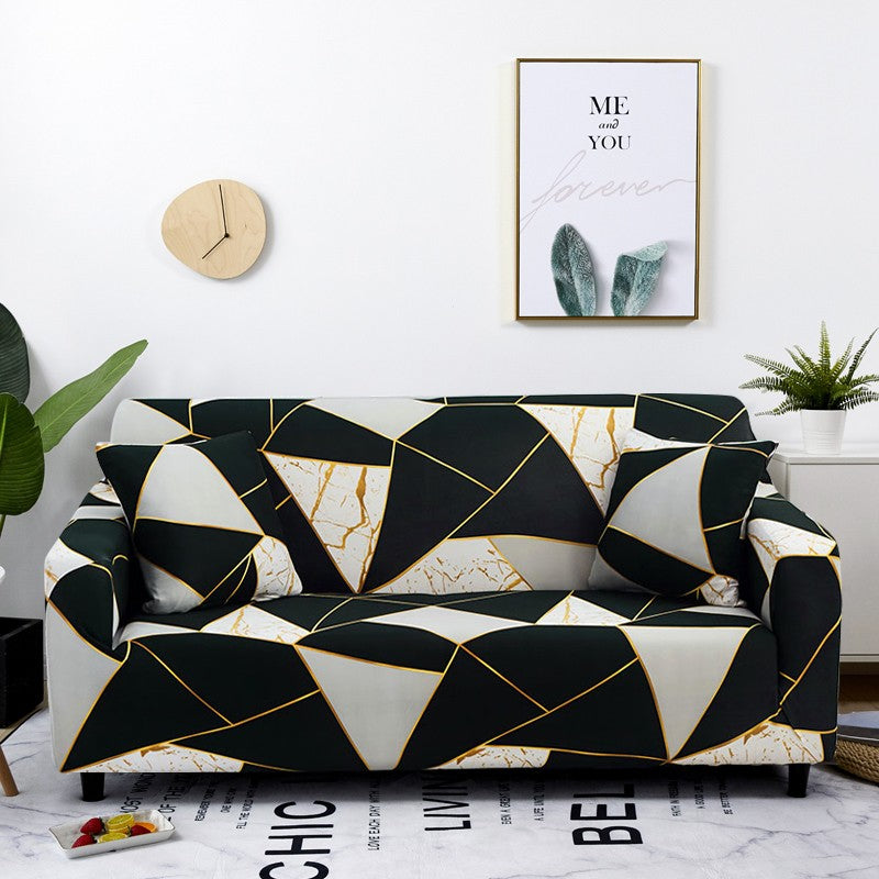 Capa de Sofá Elástica Coolazy em Estampa Xadrez para Sala de Estar, Capa para So