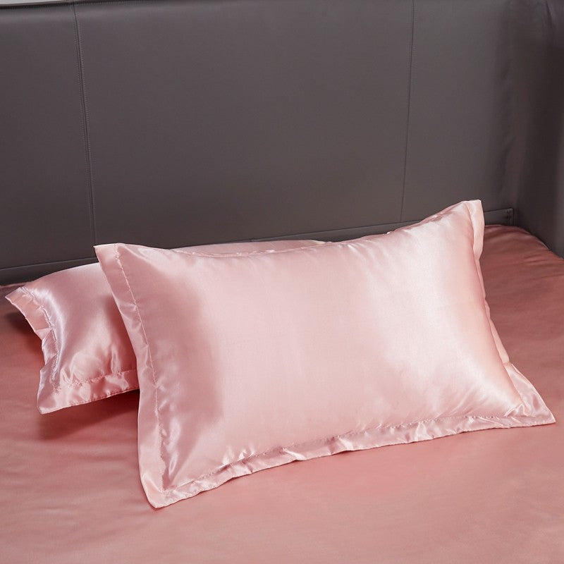 Conjunto de cama cor sólida luxo kit cama rayon cetim conjunto capa edredão gême