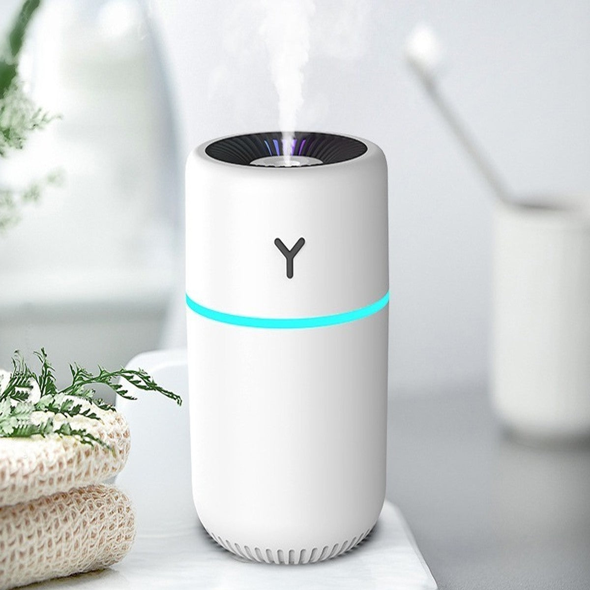Mini Umidificador De Ar Purificador E Aromatizador Ambiente Difusor Climatizador