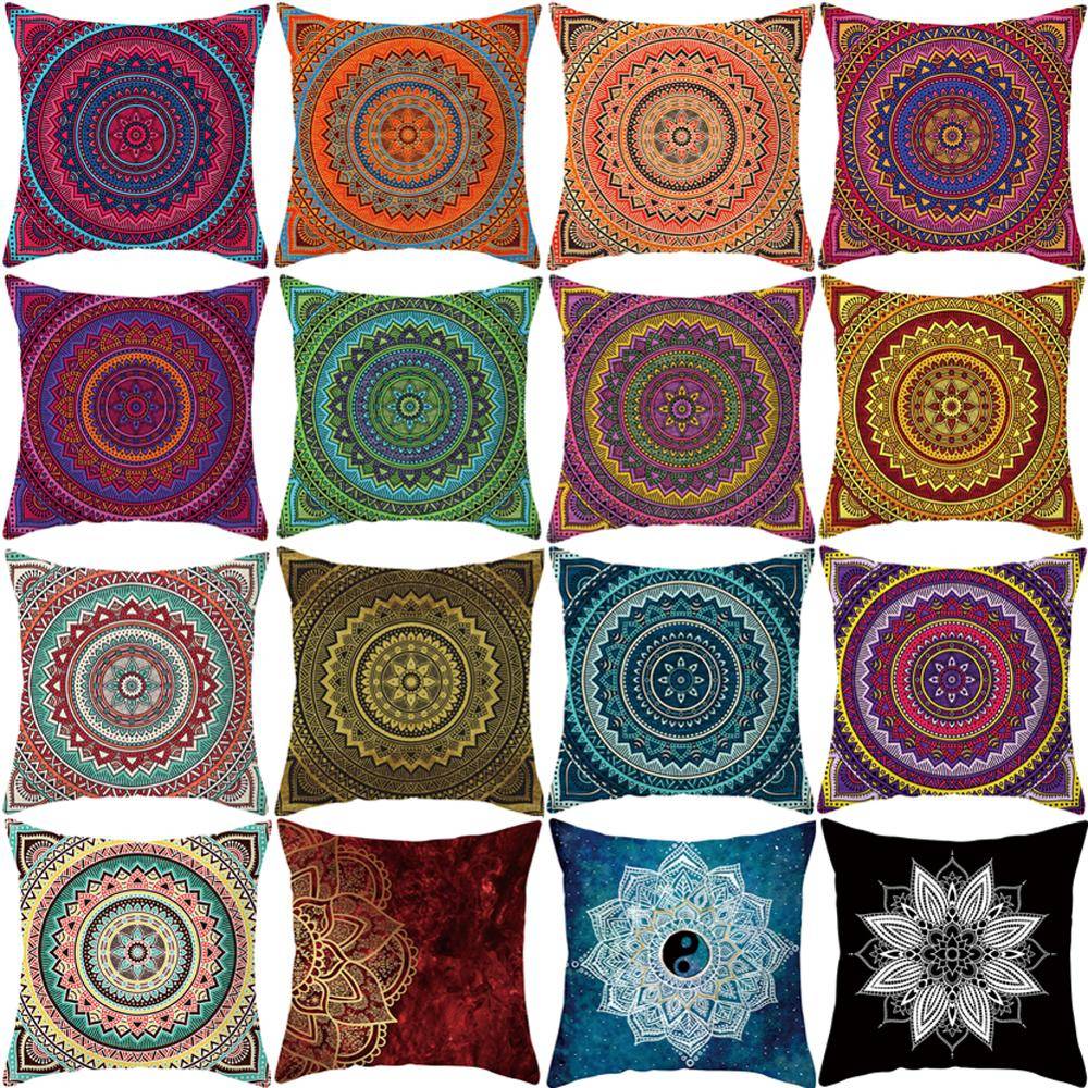 Mandala Print Praça Fronha, Capa de Almofada, Decoração, Carro, Sofá
