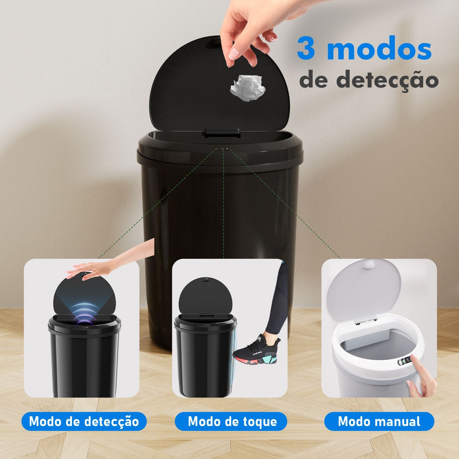 lixeira inteligente,lixeira sensor automático,lixeira banheiro,lixeira inteligen