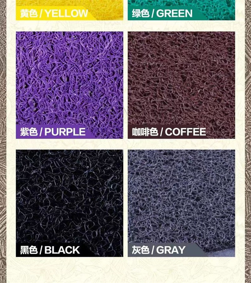 PVC Anti-Slip Mat Entrance Door Floor Mat Waterproof Non-Slip Rubber Bottom Carpet Outdoor Stair Walkway Dust Removal Floor Mat