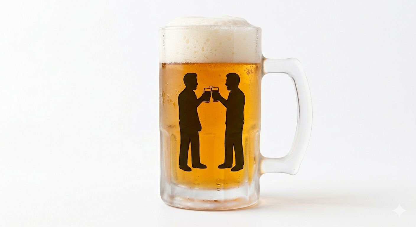 Caneca de chopp - Brinde de bebado e frase