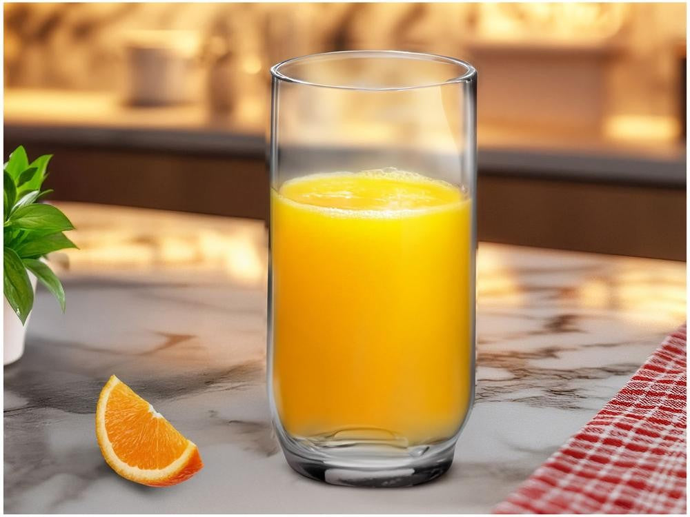 Jogo de Copos Nadir Lights em Vidro Liso com 6 Peças 300ml