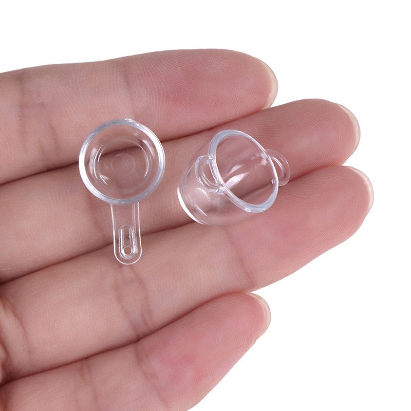 17 pçs/set mini utensílios de cozinha transparentes brinquedo copos prato talher