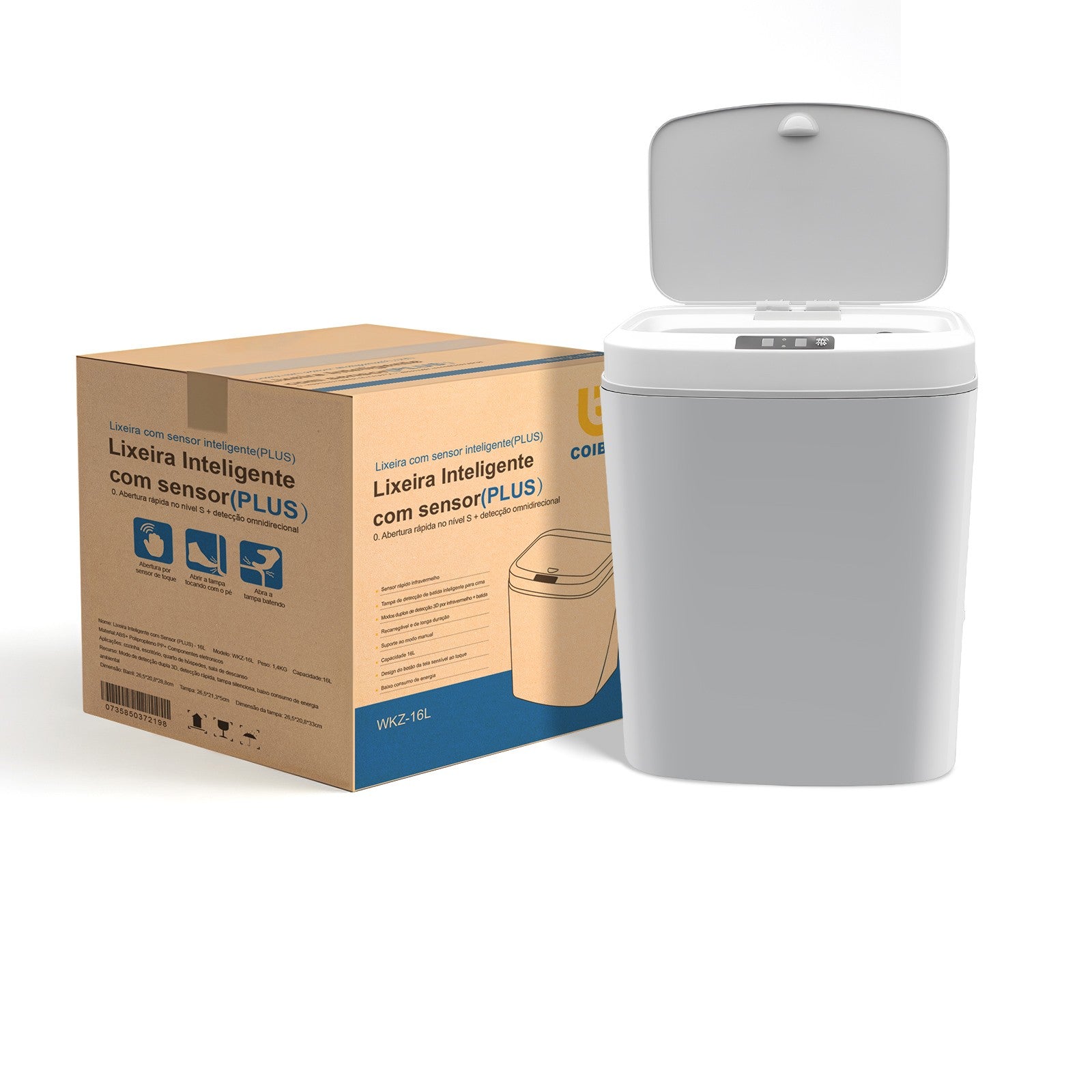 lixeira inteligente,lixeira sensor automático,lixeira banheiro,lixeira inteligen