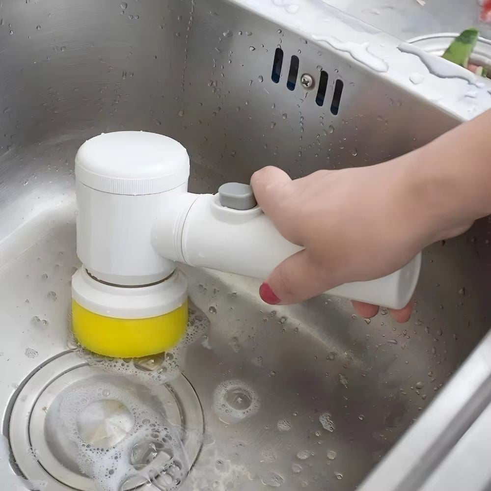 Escova Elétrica de Limpeza Sem Fio 5 em 1 Limpador Para Cozinha e Banheiro Multi