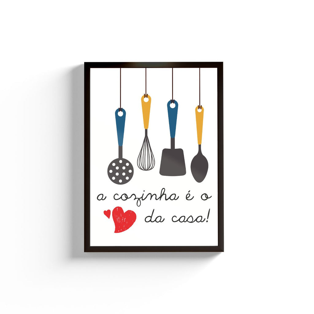 Quadros Decorativos Para Cozinha Com Frase Moldura e Vidro