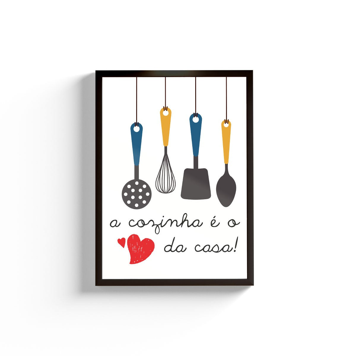 Quadros Decorativos Para Cozinha Com Frase Moldura e Vidro