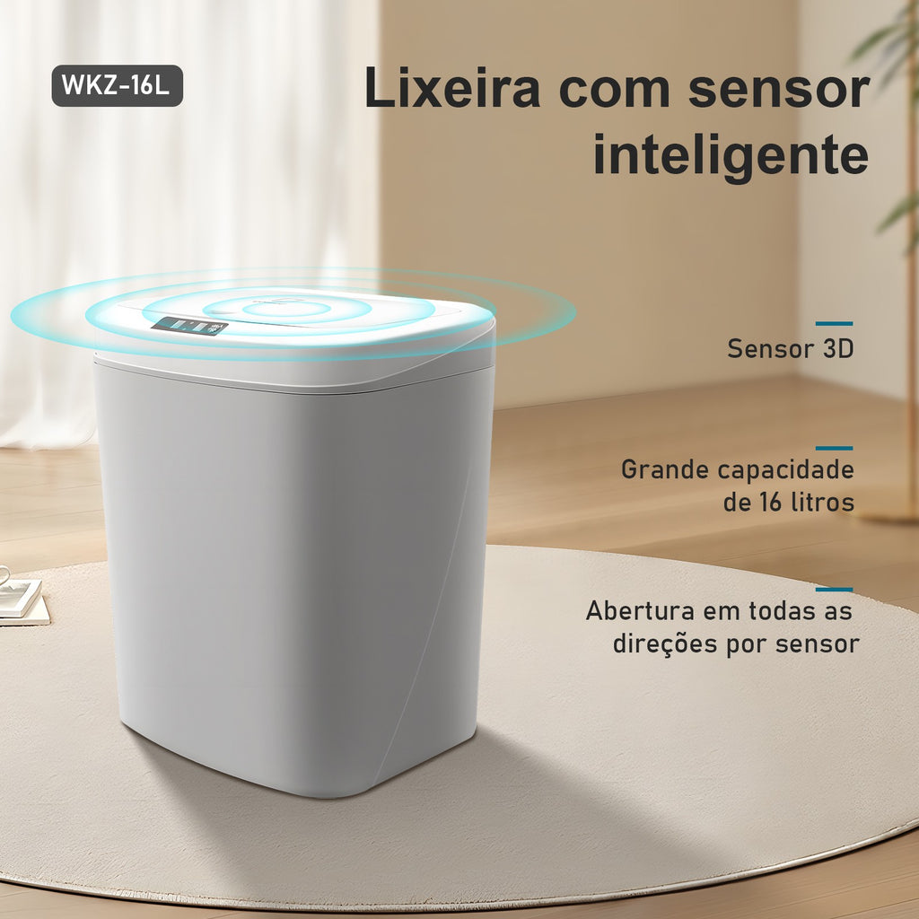 lixeira inteligente,lixeira sensor automático,lixeira banheiro,lixeira inteligen