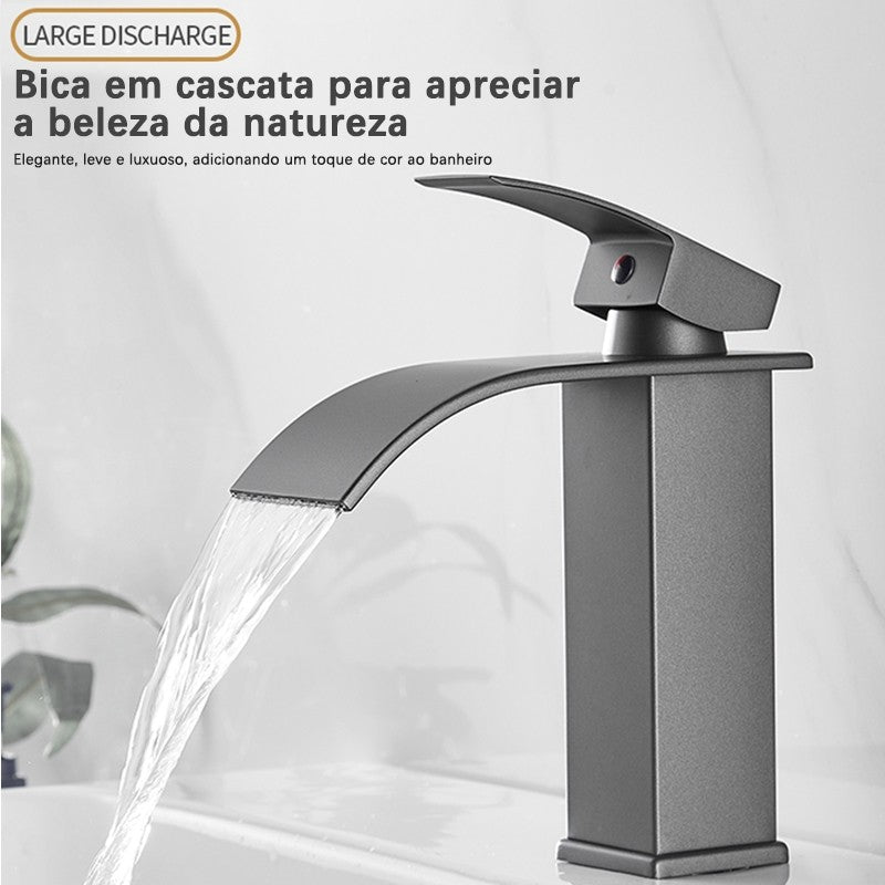 Torneira de Cozinha Moderna Cascata Bico Curvo Dourado Envio Rápido São Paulo