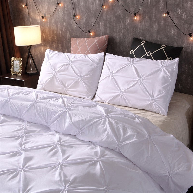 Conjunto Queen Comfort de 3 peças, cama cinza em uma bolsa, conjunto de edredom