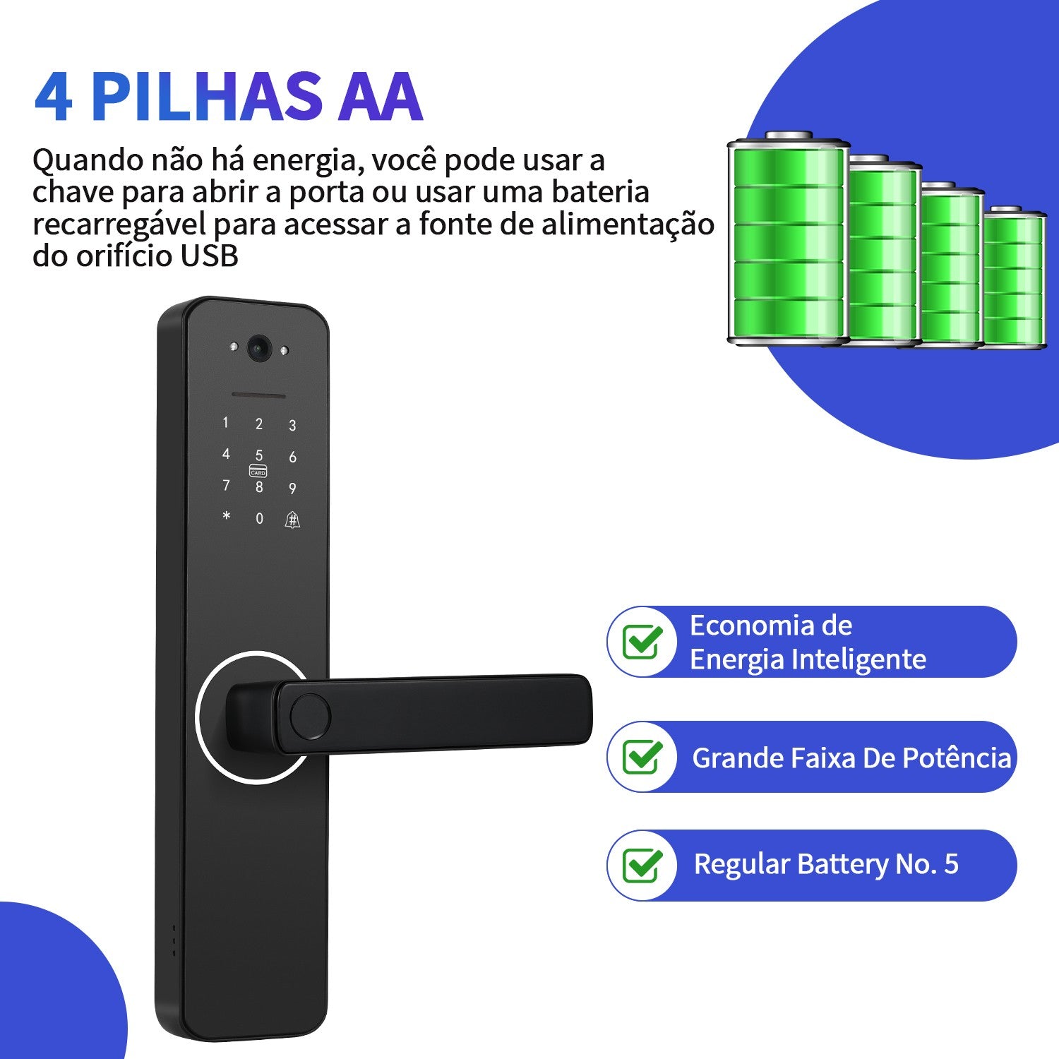Faça Brasil Tuya Wifi fechadura eletrônica digital com câmera brasil frete gráti