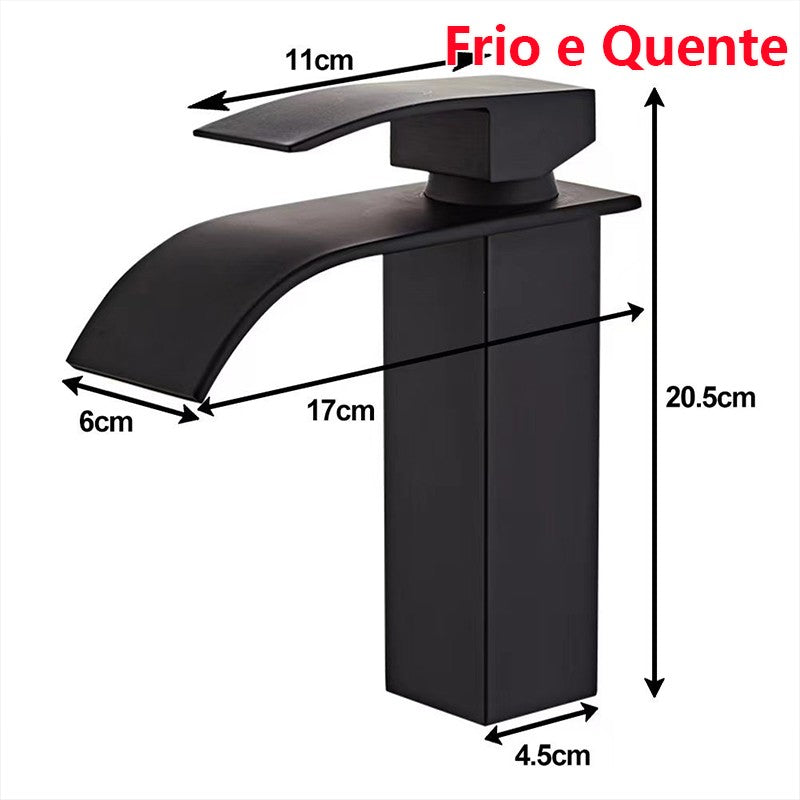 Torneira de Cozinha Moderna Cascata Bico Curvo Dourado Envio Rápido São Paulo