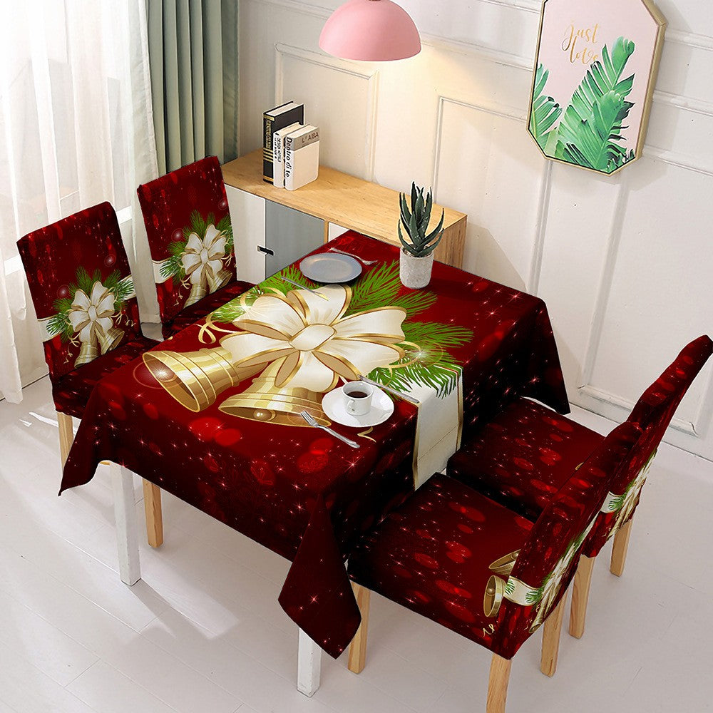 Toalha de mesa de jantar de natal à prova d'água, presentes de natal, capa de ca