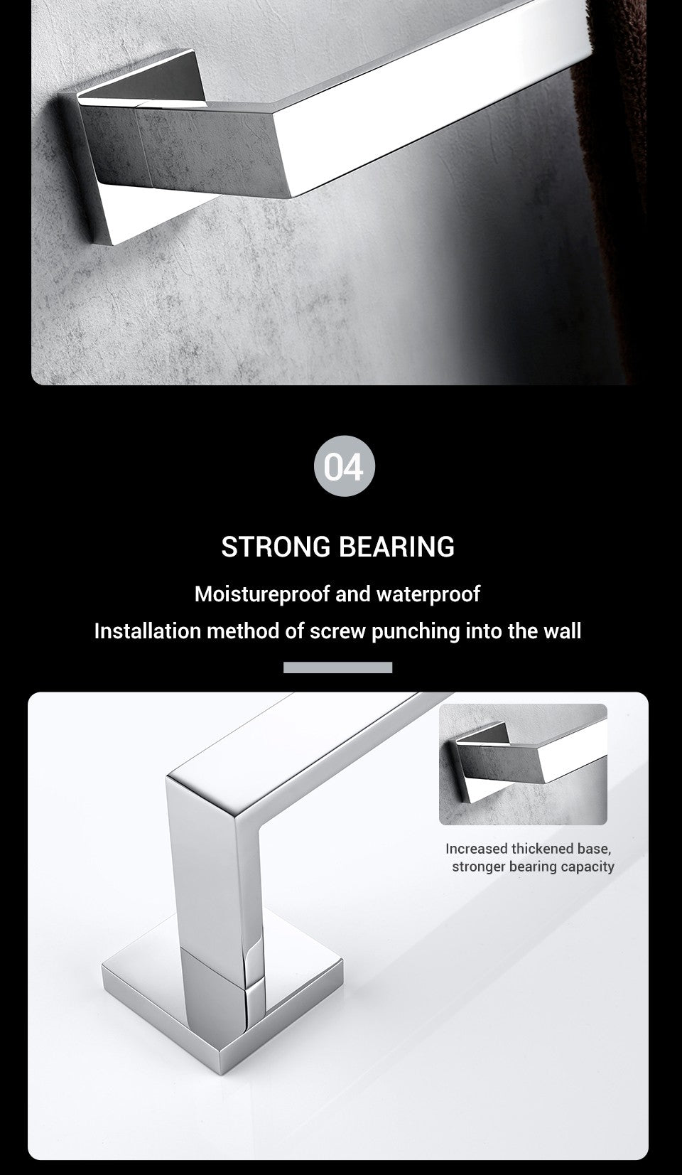 Polido chrome wall-mounted aço inoxidável roupas gancho suporte de papel higiêni