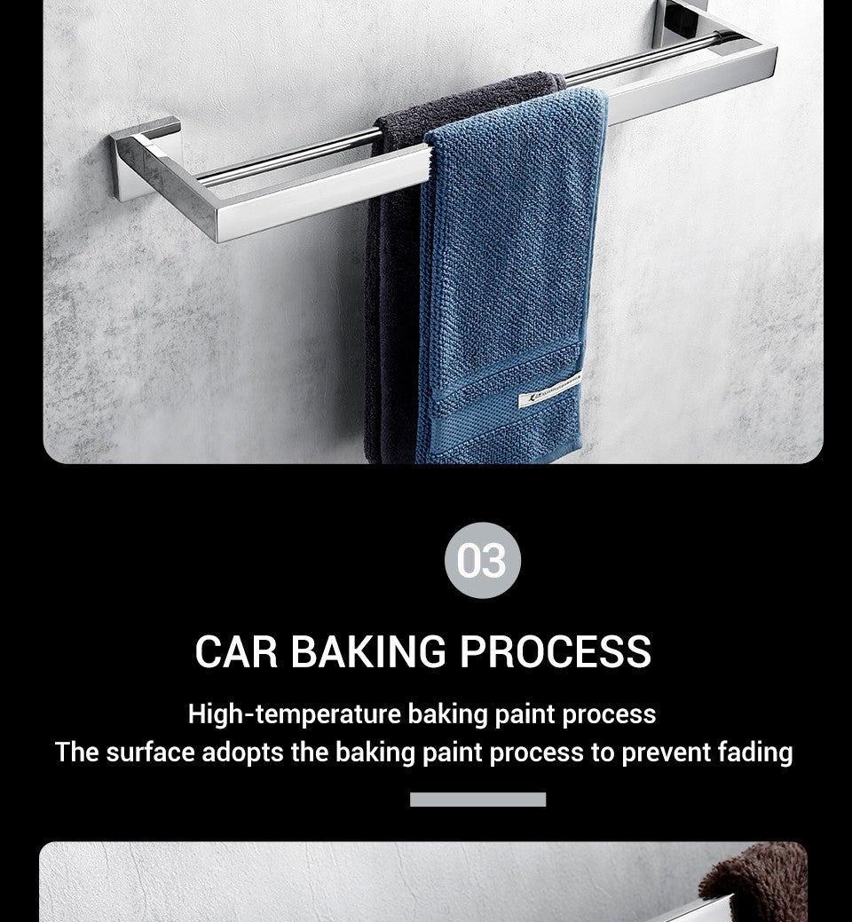 Polido chrome wall-mounted aço inoxidável roupas gancho suporte de papel higiêni