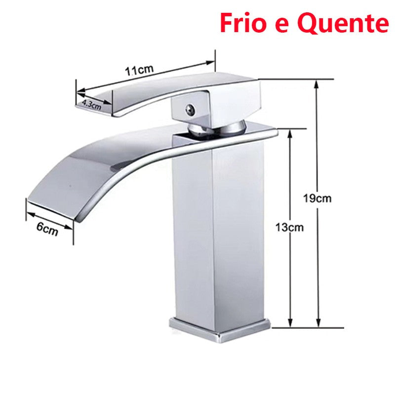 Torneira de Cozinha Moderna Cascata Bico Curvo Dourado Envio Rápido São Paulo