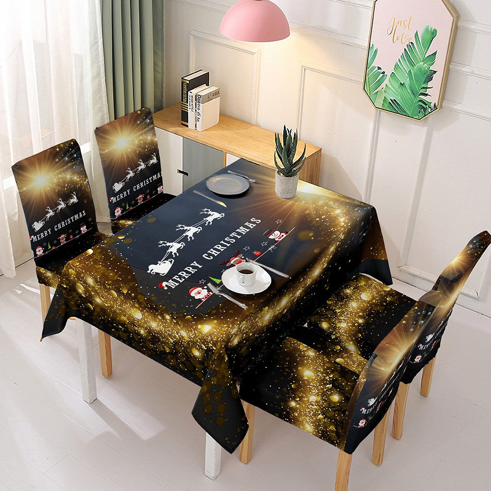 Toalha de mesa de jantar de natal à prova d'água, presentes de natal, capa de ca